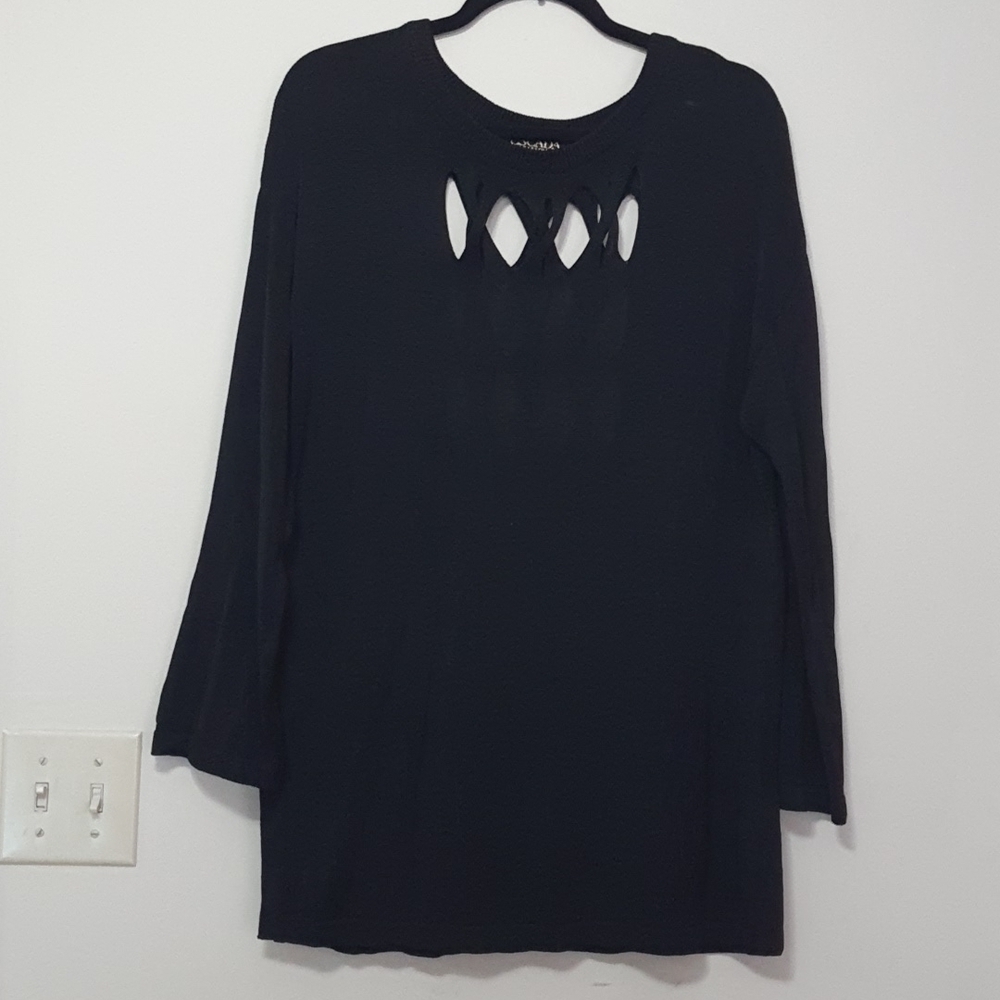ESCADA Santana Knitted Cut-out Detail Neck Top